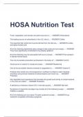 2024 HOSA Nutrition Test WITH QUESTIONS AND ANSWERS