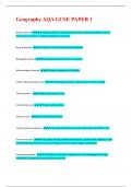 Geography AQA GCSE PAPER 1 verified
