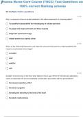 TNCC (TRAUMA NURSE CORE COURSE) TEST QUESTIONS 100% CORRECT MARKING SCHEME  