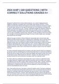 2024 AHIP 169 QUESTIONS WITH CORRECT SOLUTIONS GRADED A+