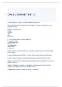 CPLS COURSE TEST 2 QUESTIONS AND ANSWERS