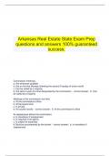  Arkansas Real Estate State Exam Prep questions and answers 100% guaranteed success.