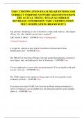 TABC CERTIFICATION EXAM 2024 QUESTIONS AND  CORRECT VERIFIED ANSWERS (QUESTIONS FROM  THE ACTUAL TESTS) / TEXAS ALCOHOLIC  BEVERAGE COMMISSION TABC CERTIFICATION  TEST COMPILATION (BRAND NEW!!)