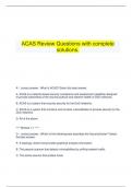   ACAS Review Questions with complete solutions.