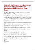 Mulesoft - Self Assessment Questions | Questions in preparation for the Mulesoft Certified Developer Level 1 Exam