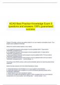  ACAS Best Practice Knowledge Exam 2 questions and answers 100% guaranteed success.