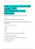 Unit 2 Progress Check: FRQ (APES) 100%  GUARANTEED PASS  2024/2025