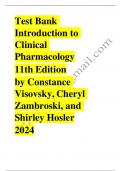 Test bank introduction to clinical pharmacology 11th edition by constance visovsky / All chapters Complete / 2024 Rated A+