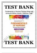 Test bank fundamentals of nursing thinking doing and caring 4th edition volume 2 wilkinson treas / All chapters Complete / 2024 Rated A+