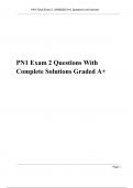 PN1 Exam 2 Questions  2023 With Complete Solutions Graded A+