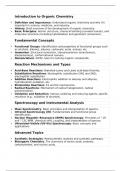 Summary -  Organic Chemistry