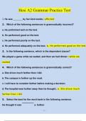 Hesi A2 Grammar Practice Test 2025 Questions and Answers (2025 / 2026) (Verified Answers)