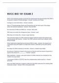 NVCC BIO 101 EXAM 2 QUESTIONS WITH 100% CORRECT ANSWERS