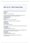 BIO 101 Ch. 1 NVCC Study Guide with complete solutions