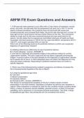 ABFM ITE Exam Questions and Answers