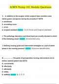 AORN Periop 101 Module Questions and Answers (2022/2023) (Verified Answers)