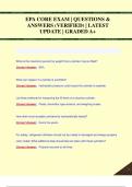 EPA CORE EXAM | QUESTIONS &  ANSWERS (VERIFIED) | LATEST  UPDATE | GRADED A+EPA CORE EXAM | QUESTIONS &  ANSWERS (VERIFIED) | LATEST  UPDATE | GRADED A+