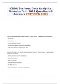 CBDA Business Data Analytics Domains Quiz 2024 Questions & Answers CERTIFIED 100%