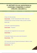 FL NOTARY EXAM | QUESTIONS &  ANSWERS (VERIFIED) | LATEST  UPDATE | GRADED A+FL NOTARY EXAM | QUESTIONS &  ANSWERS (VERIFIED) | LATEST  UPDATE | GRADED A+
