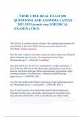 NBME CBSE REAL EXAM 200 QUESTIONS AND ANSWERS LATEST 2023-2024 (usmle step 1)MEDICAL EXAMINATION