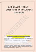 CJIS SECURITY TEST QUESTIONS WITH CORRECT ANSWERS 2023
