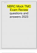 NBRC Mock TMC Exam Review questions and answers 2023.