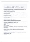 PSU PSYCH 100 EXAM 4- Dr. Elliot QUESTIONS AND ANSWERS 2024