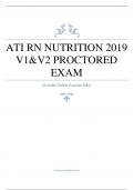 ATI RN NUTRITION  V1&V2 PROCTORED EXAM