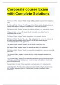 Corporals course Exam with Complete Solutions 