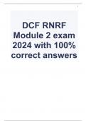 DCF RNRF Module 2 exam 2024 with 100% correct answers