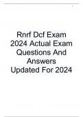 Rnrf Dcf Exam 2024 Actual Exam Questions And Answers Updated For 2024