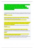 NHA: Medical Assistant(CCMA) Certification Practice Test 2.0 A, NHA: Medical Assistant (CCMA) Certification Practice Test 2.0 B, NHA: Medical Assistant (CCMA) Certification Practice Test 2.0 C (Answered Fall 2022)