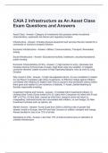 CAIA 2 Infrastructure as An Asset Class Exam Questions and Answers