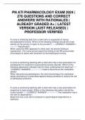 PN ATI PHARMACOLOGY EXAM 2024 | 270 QUESTIONS AND CORRECT ANSWERS WITH RATIONALES | ALREADY GRADED A+ | LATEST VERSION (JUST RELEASED) | PROFESSOR VERIFIED