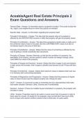 AceableAgent Real Estate Principals 2 Exam Questions and Answers 2024