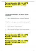 Portage LearninPortage Learning BIO 152 A&P 2 Module1 Problem Set LATEST 2024/2025g BIO 152 A&P 2 Module1 Problem Set LATEST 2024/2025