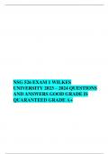 NSG 526 EXAM 1 WILKES UNIVERSITY 2023 – 2024 QUESTIONS AND ANSWERS GOOD GRADE IS QUARANTEED GRADE A+ 