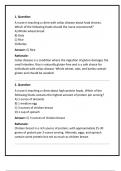 50-Question HESI Nutrition Exam | Correct Answers and Rationales Rated A (Proventus)