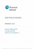 Pearson Edexcel GCE In Physics (8PH0)Paper 2 Core Physics II-2023 (MARK SCHEME)