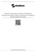 Test Bank for Bontragers Textbook of Radiographic Positioning and Related Anatomy 10th Edition by Lampignano 9780323749565 TEST BANK