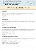 CNA Practice Test Headmaster/| Questions with 100% Correct Answers | Verified | Updated 