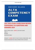 CALT 2023 STUDY GUIDE EXAM REVIEW CONTAINING 313 QUESTIONS AND ANSWERS 2024