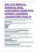 Vati Medical Surgical Assessment Final Assessment Exam 2023