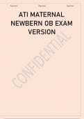 ATI MATERNAL NEWBORN  OB EXAM ATI MATERNAL NEWBORN OB EXAM. Questions and answers are available 