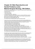 Chapter 54: Male Reproductive and Genital Problems Lewis: Medical-Surgical Nursing, 10th Edition WITH 100% VERIFIED SOLUTIONS