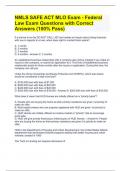 NMLS SAFE ACT MLO Exam - Federal Law Exam Questions with Correct Answers (100% Pass)