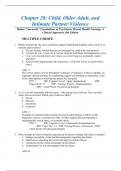 Chapter 28: Child, Older Adult, and Intimate Partner Violence Halter: Varcarolis’ Foundations of Psychiatric Mental Health Nursing: A Clinical Approach, 8th Edition