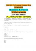 PMK-EE - Professional Conduct (E-6) 2024/2025 Questions & Answers Verified Answers A+ Guaranteed!! (ALL ANSWERS 100% CORRECT)