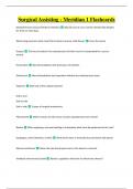 Surgical Assisting - Meridian 1 Flashcards