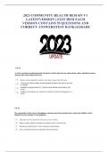 2023 COMMUNITY HEALTH HESI RN V1 LATESTVERSION ) EXIT HESI EACH VERSION CONTAINS 55 QUESTIONS AND CORRECT ANSWERS|TEST BANK|AGRADE